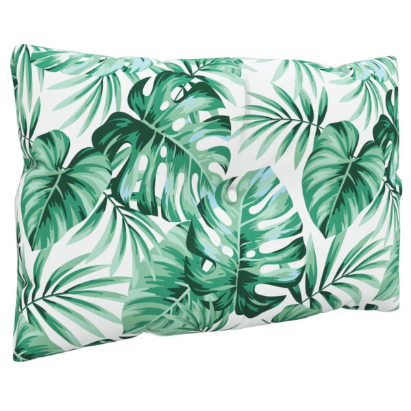 Almofadões para sofá de paletes 3 pcs tecido padrão de folhas M 5