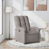 Sillón reclinable de tela gris taupe 1