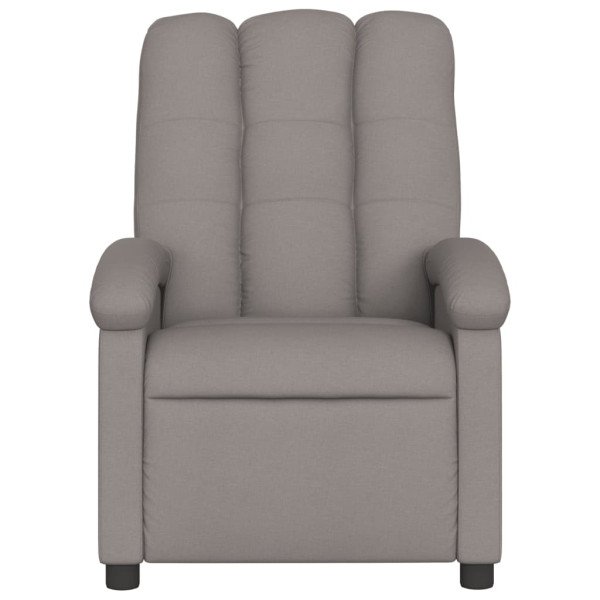Sillón reclinable de tela gris taupe M 3
