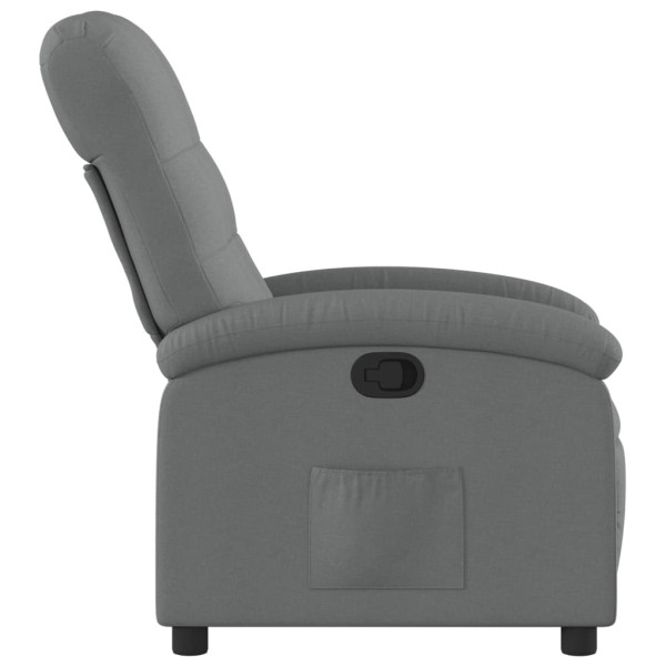 Sillón reclinable de tela gris oscuro M 4
