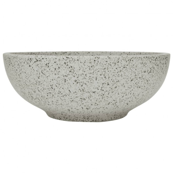 Lavabo sobre encimera redondo cerámica gris Φ41x14 cm M 2