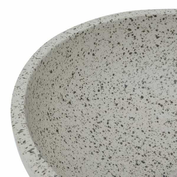 Lavabo sobre encimera redondo cerámica gris Φ41x14 cm M 5