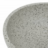 Lavabo sobre encimera redondo cerámica gris Φ41x14 cm 5