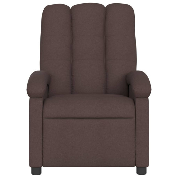 Sillón de masaje reclinable de tela marrón oscuro M 3
