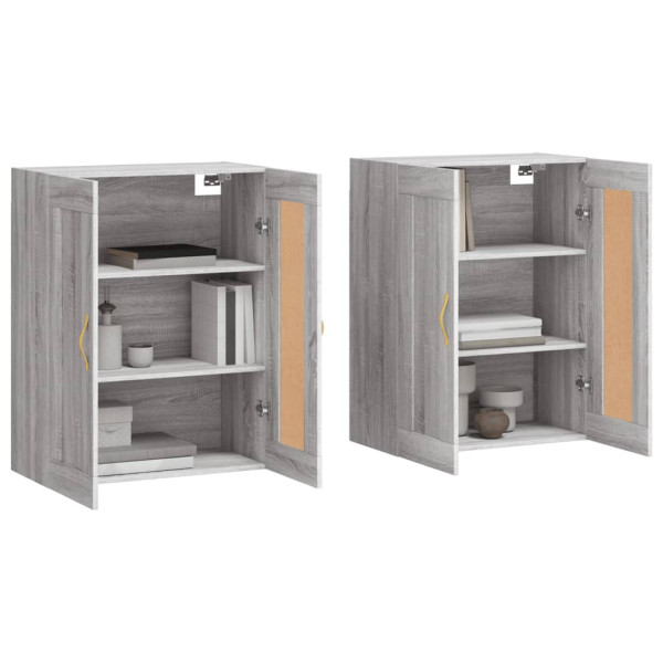 Armarios de pared 2 uds madera de ingeniería gris Sonoma M 3
