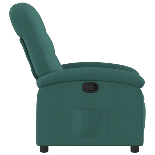 Sillón reclinable de tela verde oscuro M 4