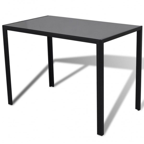 Conjunto mesa de jantar 5 pcs preto M 3