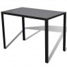Conjunto de mesa y sillas de comedor 5 piezas negro 3