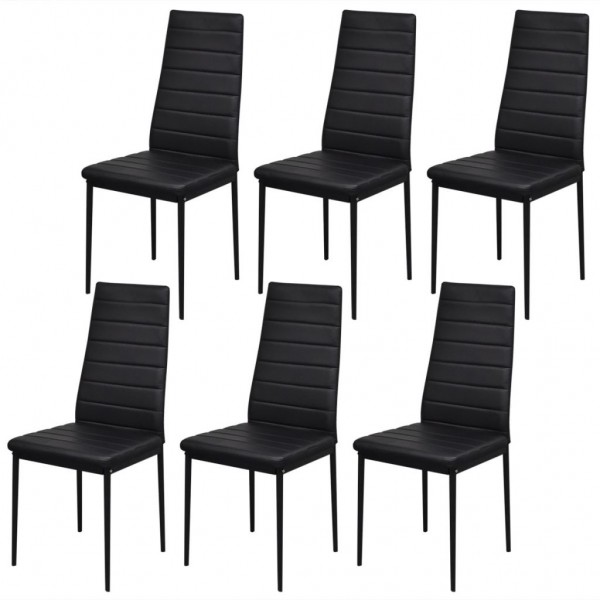 Conjunto de mesa de comedor siete piezas negro M 4