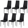 Conjunto mesa de jantar 7 pcs preto 4