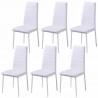 Conjunto de mesa de comedor 7 piezas blanco y negro 4