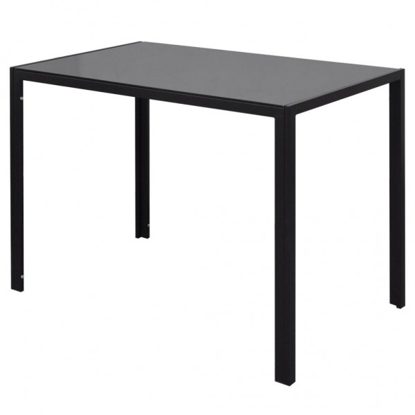 Conjunto mesa de jantar 5 pcs preto e branco M 4