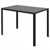 Conjunto mesa de jantar 5 pcs preto e branco 4