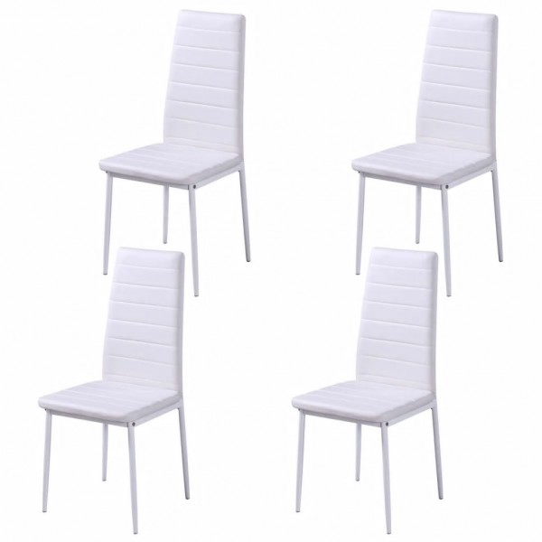 Conjunto de mesa de comedor 5 piezas blanco y negro M 5