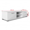 Móvel de TV 120x40.5x35 cm branco brilhante 5