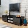Mueble de TV negro brillo 120x40.5x35 cm 1