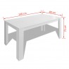 Mesa de jantar 140x80x75 cm branco 5