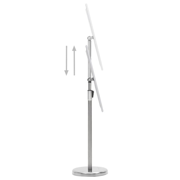 Suporte para cartazes A4 em liga de alumínio prateado M 5