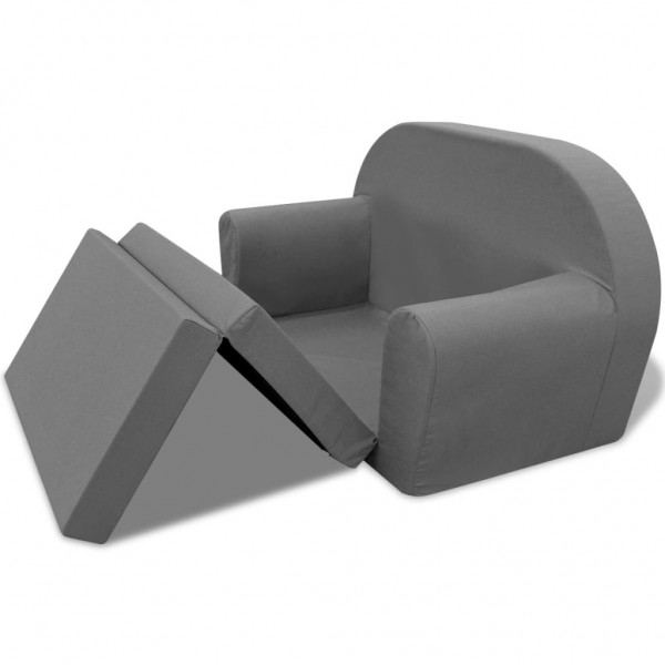 VidaXL Sillón Flip-Out para niños gris M 3