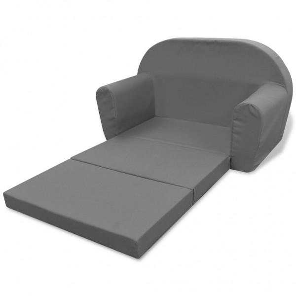 VidaXL Sillón Flip-Out para niños gris M 4