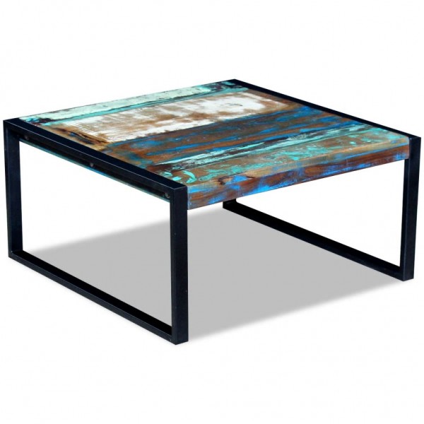 Mesa de centro 80x80x40 cm madeira reciclada maciça M 4