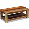 Mesa de centro de madera maciza reciclada 90x45x35 cm 2
