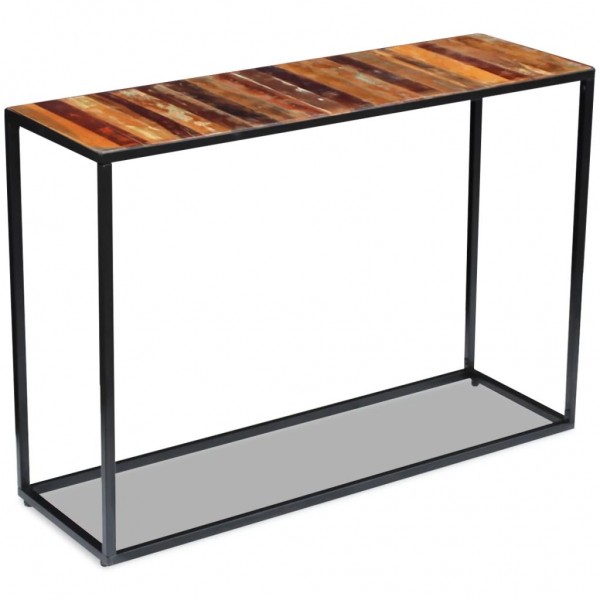 Mesa consola de madera maciza reciclada 110x35x76 cm M 2