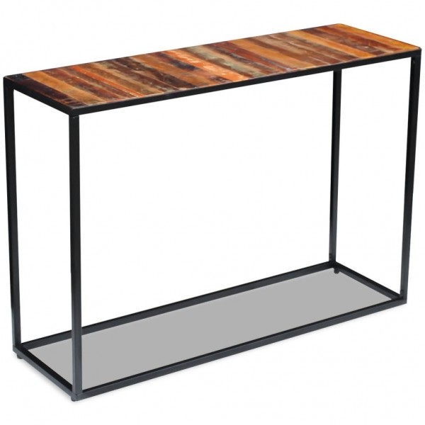Mesa consola de madera maciza reciclada 110x35x76 cm M 4