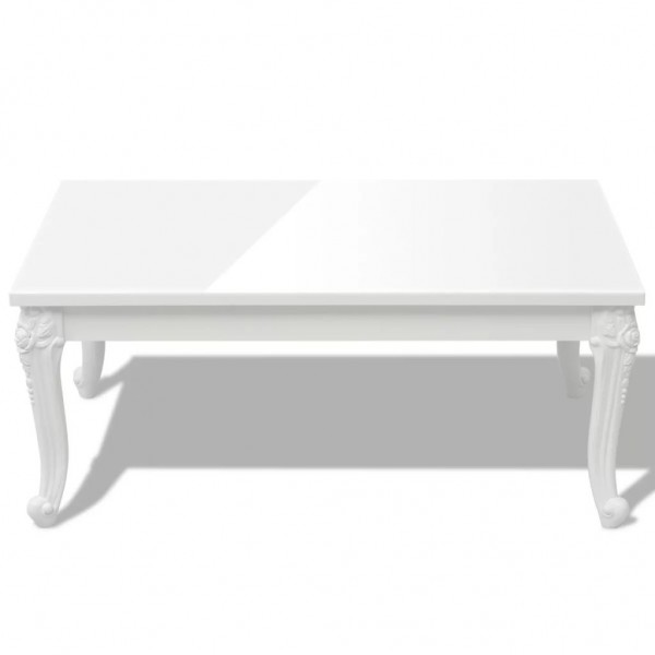 Mesa de centro 100 x 60 x 42 blanco brillante M 3