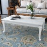 Mesa de centro 115x65x42 cm blanco con brillo 1