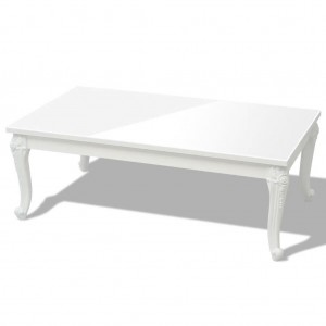 Mesa de centro 115x65x42 cm blanco con brillo H
