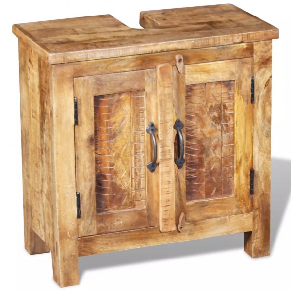 Mueble de lavabo con espejo madera de mango maciza M 5