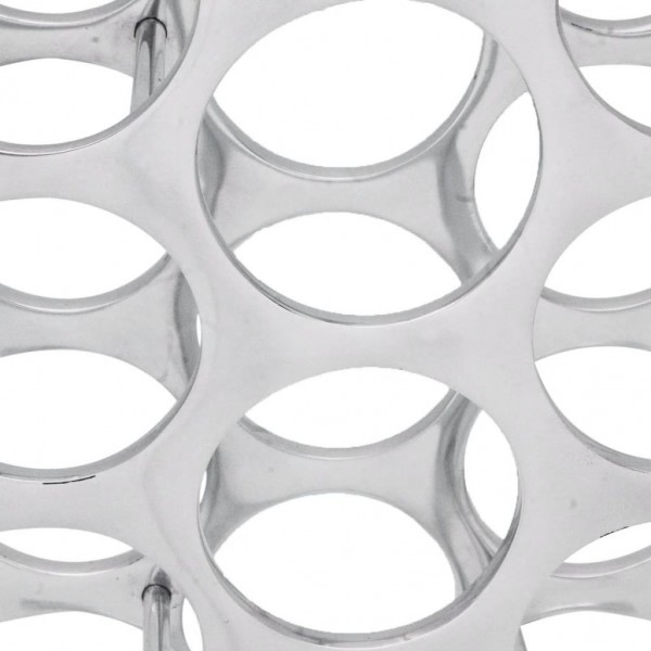 Botellero de aluminio plateado para 27 botellas M 3