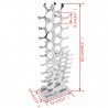 Botellero de aluminio plateado para 27 botellas 4