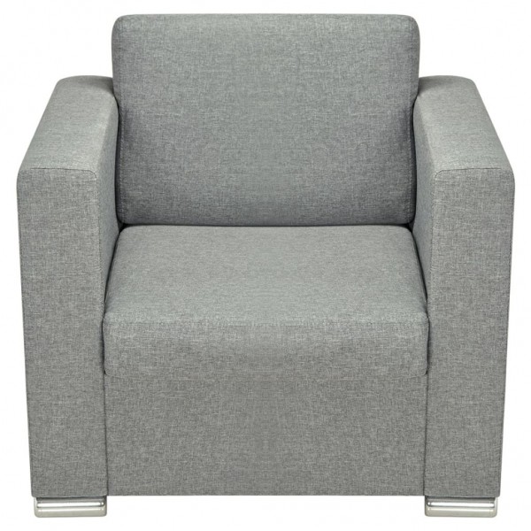 Sillón de tela gris claro M 3