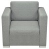 Sillón de tela gris claro 3