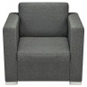 Sillón de tela gris oscuro 4