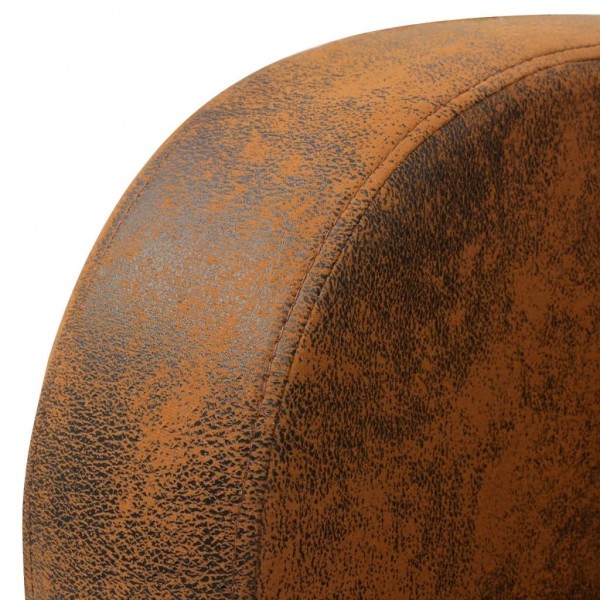 Poltrona em camurça artificial castanho M 4