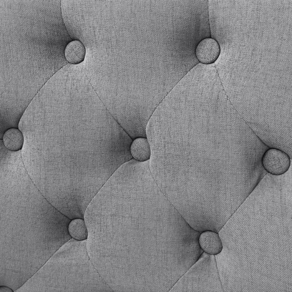 Sillas de comedor 2 unidades tela gris claro M 2