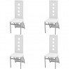 Sillas de comedor 4 unidades cuero sintético blanco 1