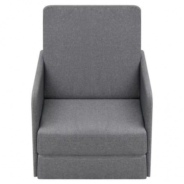 Sillón convertible en cama tela gris claro M 2