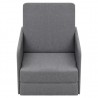 Sillón convertible en cama tela gris claro 2