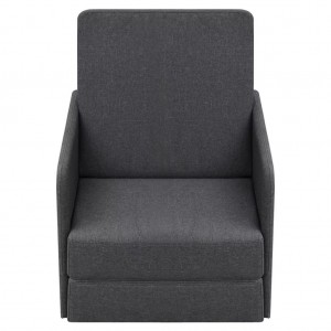 Sillón convertible en cama tela gris oscuro H