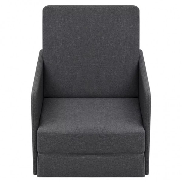 Sillón convertible en cama tela gris oscuro M 2