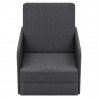 Sillón convertible en cama tela gris oscuro 2
