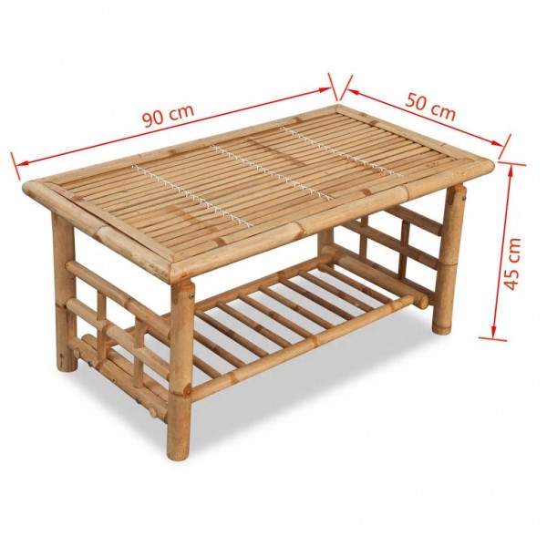 Mesa de centro 90x50x45 cm bambu M 5