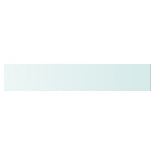 Panel de estante vidrio claro 80x15 cm M 2