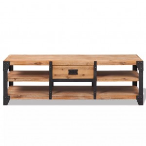 Mueble para TV madera de acacia maciza 140x40x45 cm H