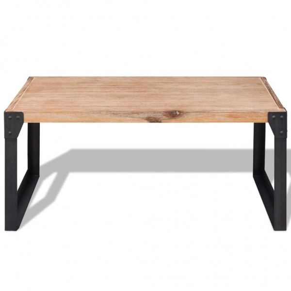 Mesa de centro de madera maciza reciclada 100x60x45 cm M 2