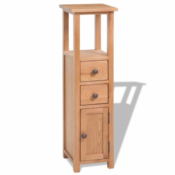 Mueble de esquina de madera de roble maciza 26x26x94 cm D